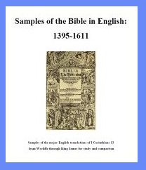 Samples of the Bible in English: 1395-1611